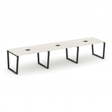 Style Project Стол переговорный SN-6T2.SPRG-024 Дуб Наварра/Металл Черный/Заглушка Металл Черный 474