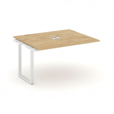 Style Project Проходной наб. элем. перег. стола SN-6O.NSPRG-034 Тиквуд Светлый/Металл Белый 1580*118