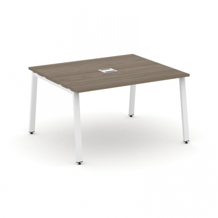 Style Project Стол переговорный SN-6A.SPRG-033 Вяз Благородный/Металл Белый 1380*1180*750