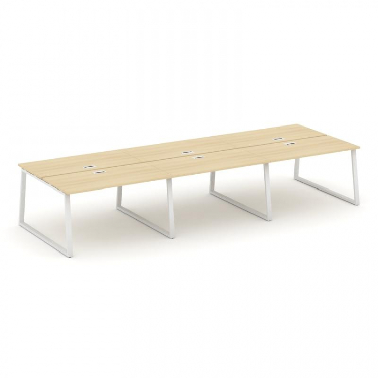 Style Project Рабочая станция 2-х сторон. SN-6T1.DRS-082 Акация Лорка/Металл Белый/Заглушка Пластик