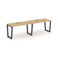 Style Project Рабочая станция 1 сторон. SN-6T2.ORS-003 Тиквуд Светлый/Металл Черный/Заглушка Пластик