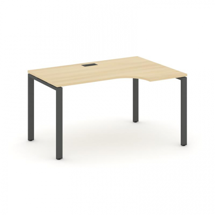 Style Project Стол рабочий эргоном. SN-6P.SPA-011(R) Акация Лорка/Металл Антрацит 1380*700/980*750