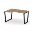 Style Project Стол рабочий эргоном. SN-6T2.SPA-011(L) Дуб Табак/Металл Черный/Заглушка Пластик Черны