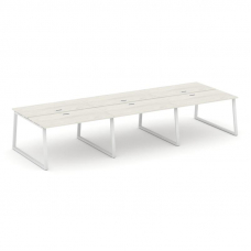 Style Project Рабочая станция 2-х сторон. SN-6T1.DRS-071 Дуб Наварра/Металл Белый/Заглушка Пластик Б