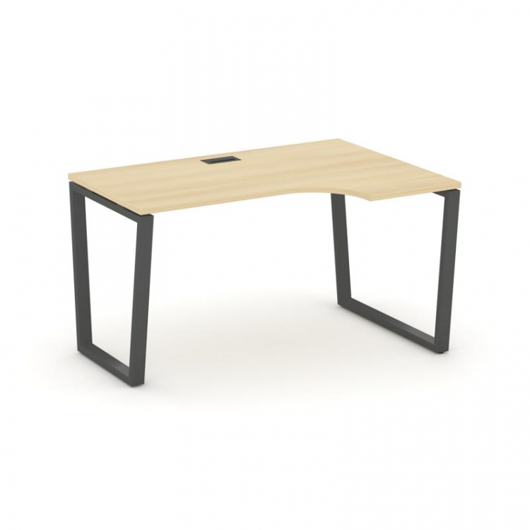 Style Project Стол рабочий эргоном. SN-6T2.SPA-001(R) Акация Лорка/Металл Антрацит/Заглушка Пластик