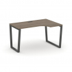 Style Project Стол рабочий эргоном. SN-6T2.SPA-011(R) Вяз Благородный/Металл Антрацит/Черный Пластик