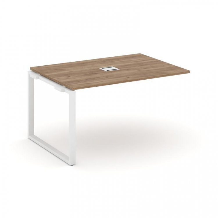 Style Project Проходной наб. элем. перег. стола SN-6O.NSPRG-002 Дуб Табак/Металл Белый 1180*980*750