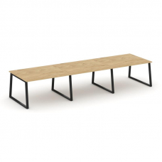 Style Project Стол переговорный SN-6T1.SPRG-054.3 Тиквуд Светлый/Металл Черный 4740*1180*750