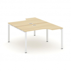 Style Project Рабочая станция эргоном. SN-6P.DRPA-002 Акация Лорка/Металл Белый 1580*1232/1992*750