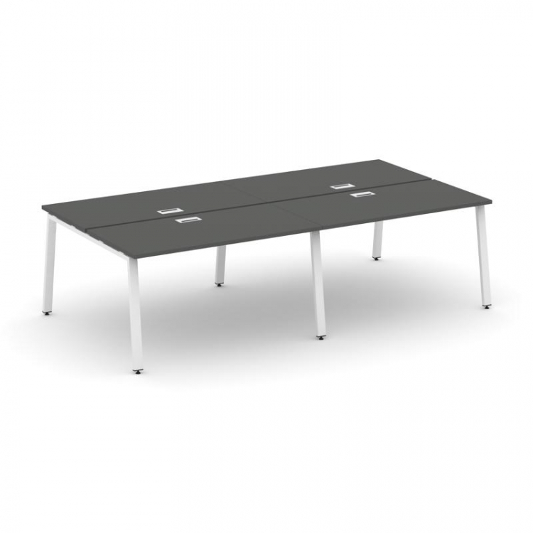 Style Project Рабочая станция 2-х сторон. SN-6A.DRS-053 Антрацит/Металл Белый 2760*1632*750
