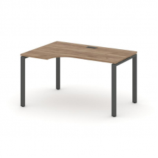 Style Project Стол рабочий эргоном. SN-6P.SPA-002(L) Дуб Табак/Металл Антрацит 1580*600/980*750