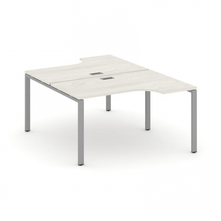 Style Project Рабочая станция эргоном. SN-6P.DRPA-011 Дуб Наварра/Металл Серый 1380*1432/1992*750