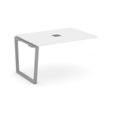 Style Project Проходной наб. элем. перег. стола SN-6T2.NSPRG-002 Белый/Металл Серый/Заглушка Металл