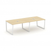Style Project Стол переговорный SN-6T2.SPRG-044 Акация Лорка/Металл Белый/Заглушка Металл Белый 3160