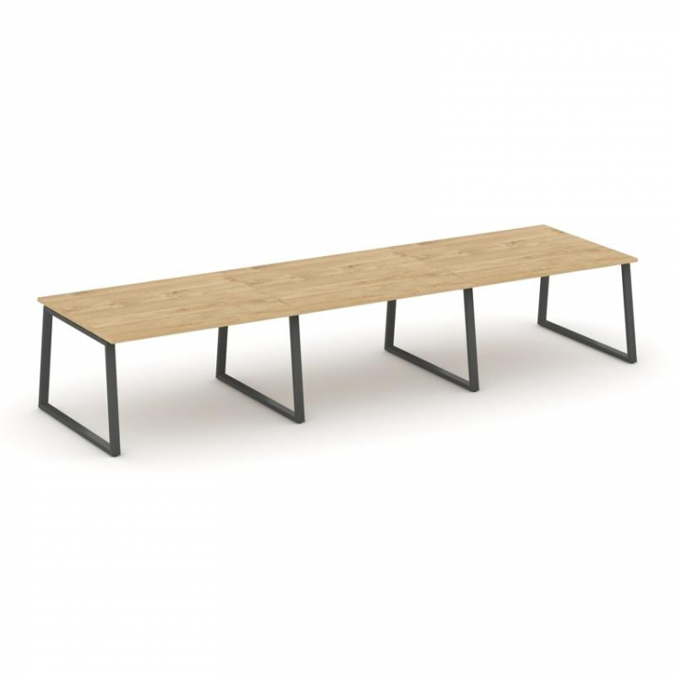 Style Project Стол переговорный SN-6T1.SPRG-054.3 Тиквуд Светлый/Металл Антрацит 4740*1180*750