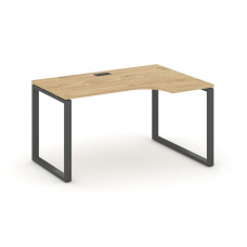 Style Project Стол рабочий эргоном. SN-6O.SPA-002(R) Тиквуд Светлый/Металл Антрацит 1580*600/980*750