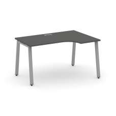 Style Project Стол рабочий эргоном. SN-6A.SPA-022(R) Антрацит/Металл Серый 1580*800/980*750