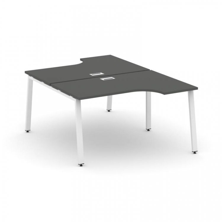 Style Project Рабочая станция эргоном. SN-6A.DRPA-022 Антрацит/Металл Белый 1580*1632/1992*750