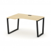 Style Project Стол рабочий эргоном. SN-6T2.SPA-001(L) Акация Лорка/Металл Черный/Заглушка Пластик Че