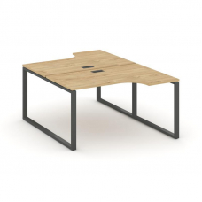 Style Project Рабочая станция эргоном. SN-6O.DRPA-011 Тиквуд Светлый/Металл Антрацит 1380*1432/1992*