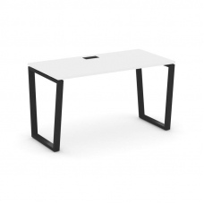 Style Project Стол письменный SN-6T2.SP-013 Белый/Металл Черный/Заглушка Пластик Черный 1380*700*750