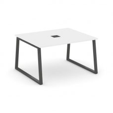 Style Project Стол переговорный SN-6T1.SPRG-033 Белый/Металл Антрацит/Заглушка Металл Антрацит 1380*