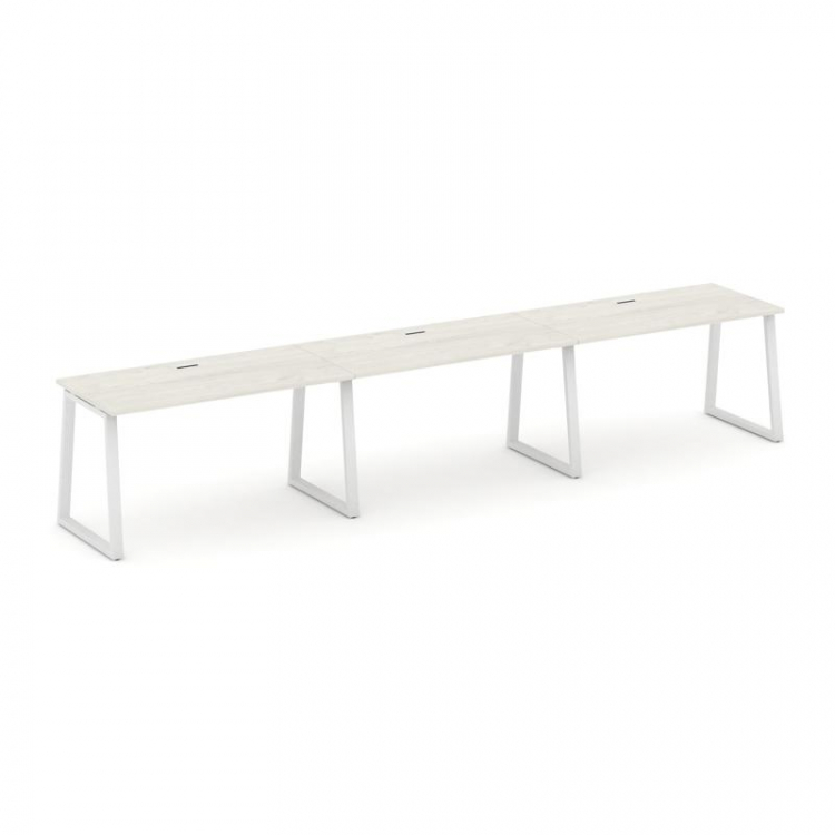 Style Project Рабочая станция 1 сторон. SN-6T1.ORS-053 Дуб Наварра/Металл Белый/Заглушка Пластик Бел