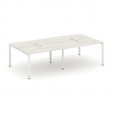 Style Project Рабочая станция 2-х сторон. SN-6P.DRS-053 Дуб Наварра/Металл Белый 2760*1632*750