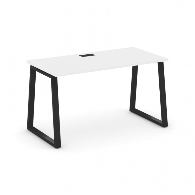Style Project Стол письменный SN-6T1.SP-015 Белый/Металл Черный/Заглушка Пластик Черный 1780*700*750