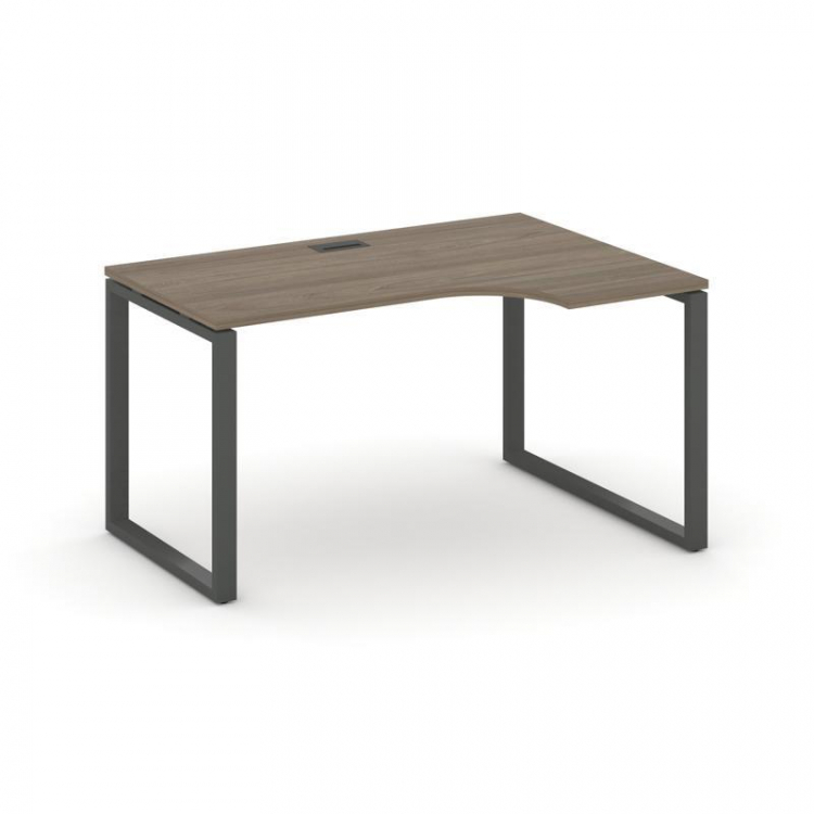 Style Project Стол рабочий эргоном. SN-6O.SPA-002(R) Вяз Благородный/Металл Антрацит 1580*600/980*75