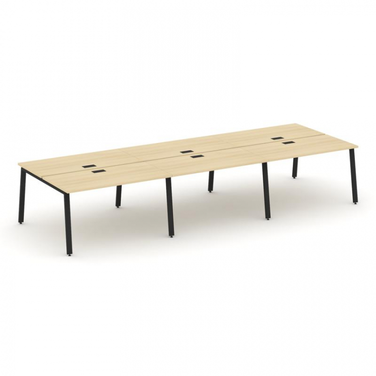 Style Project Рабочая станция 2-х сторон. SN-6A.DRS-062 Акация Лорка/Металл Черный 3540*1232*750