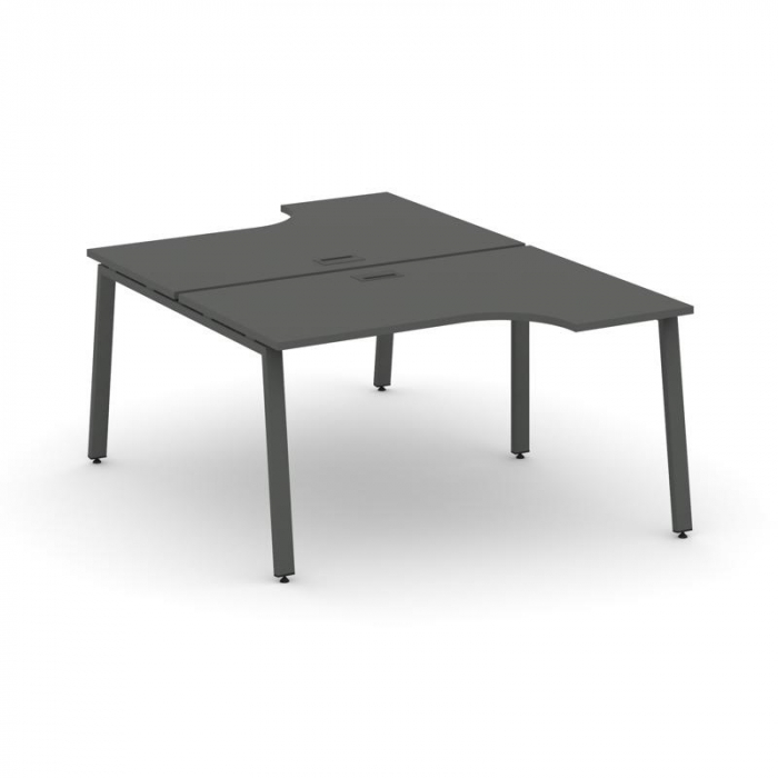 Style Project Рабочая станция эргоном. SN-6A.DRPA-022 Антрацит/Металл Антрацит 1580*1632/1992*750