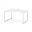 Style Project Стол рабочий эргоном. SN-6O.SPA-001(L) Белый/Металл Белый 1380*600/980*750