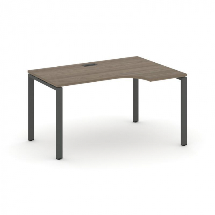 Style Project Стол рабочий эргоном. SN-6P.SPA-001(R) Вяз Благородный/Металл Антрацит 1380*600/980*75