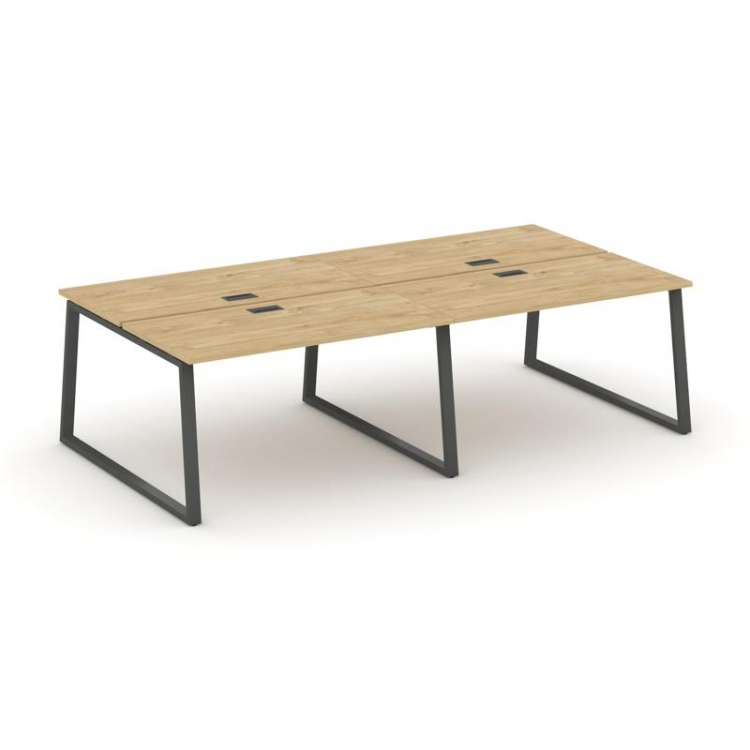 Style Project Рабочая станция 2-х сторон. SN-6T1.DRS-051 Тиквуд Светлый/Металл Антрацит/Заглушка Пла