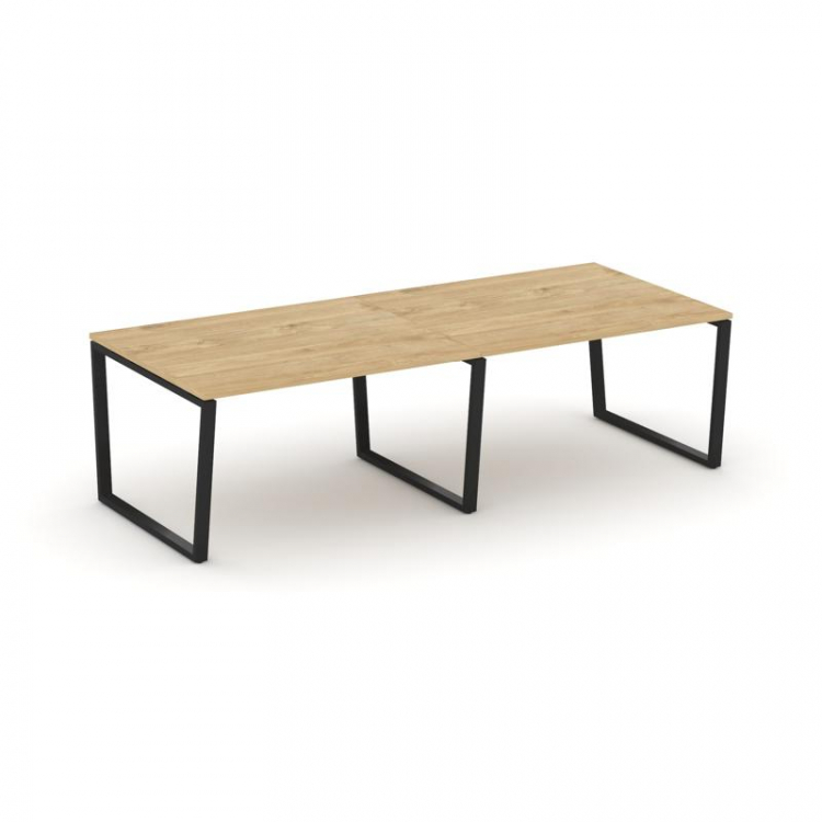 Style Project Стол переговорный SN-6T2.SPRG-042.3 Тиквуд Светлый/Металл Черный 2360*1180*750