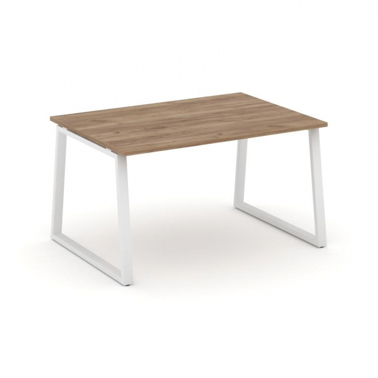 Style Project Стол переговорный SN-6T1.SPRG-002.3 Дуб Табак/Металл Белый 1180*980*750