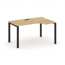 Style Project Стол рабочий эргоном. SN-6P.SPA-011(R) Тиквуд Светлый/Металл Черный 1380*700/980*750