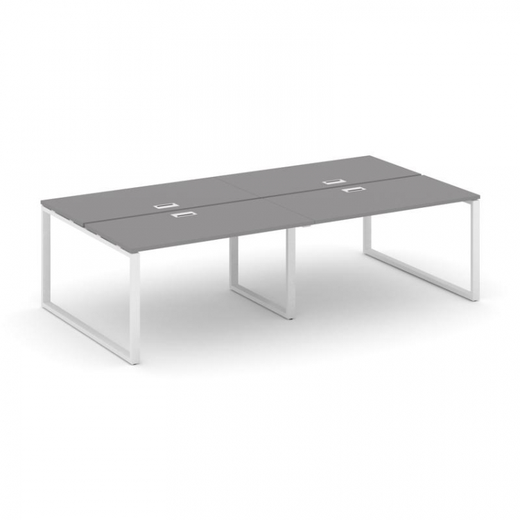 Стайл Проджект Рабочая станция двухсторонняя SN-6O.DRS-033 Серый Пепел/Металл Белый 2760*1232*750