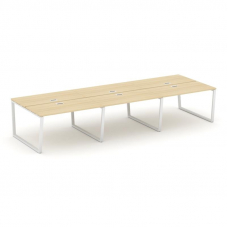 Style Project Рабочая станция 2-х сторон. SN-6T2.DRS-073 Акация Лорка/Металл Белый/Заглушка Пластик