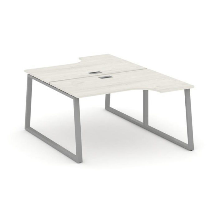 Стайл Проджект Рабочая станция эргоном. SN-6T1.DRPA-002 Дуб Наварра/Металл Серый/Заглушка Пластик Се