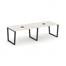 Style Project Стол переговорный SN-6T2.SPRG-011 Дуб Наварра/Металл Черный/Заглушка Металл Черный 196