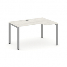 Style Project Стол рабочий эргоном. SN-6P.SPA-001(R) Дуб Наварра/Металл Серый 1380*600/980*750
