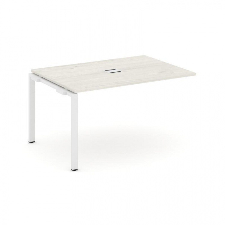 Style Project Проходной наб. элем. перег. стола SN-6P.NSPRG-001 Дуб Наварра/Металл Белый 980*980*750