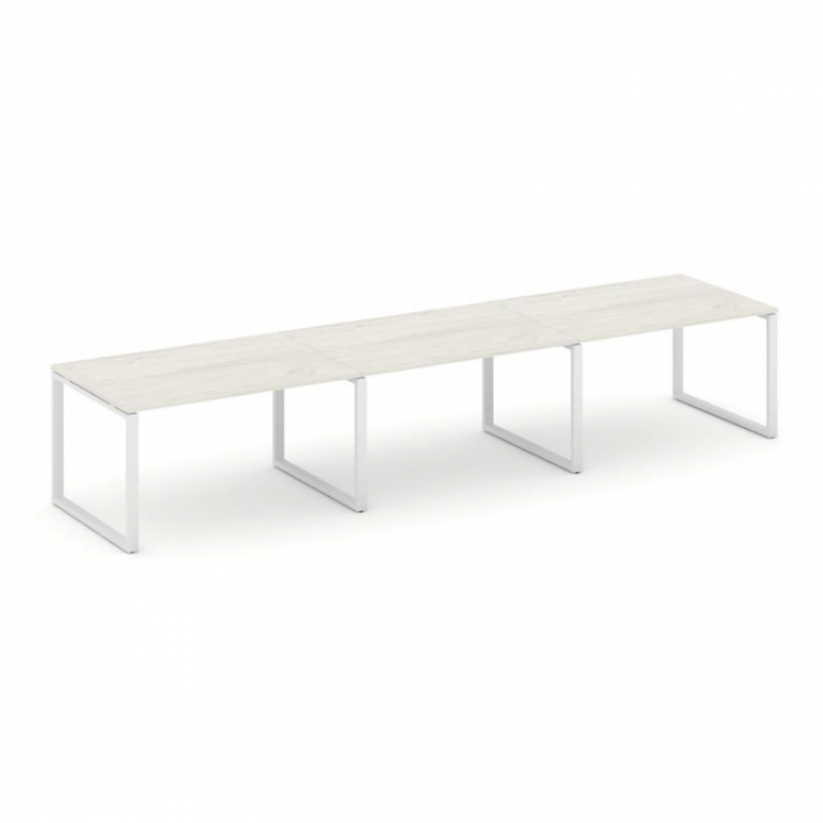Style Project Стол переговорный SN-6O.SPRG-023.3 Дуб Наварра/Металл Белый 4410*980*750