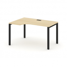 Style Project Стол рабочий эргоном. SN-6P.SPA-011(L) Акация Лорка/Металл Черный 1380*700/980*750