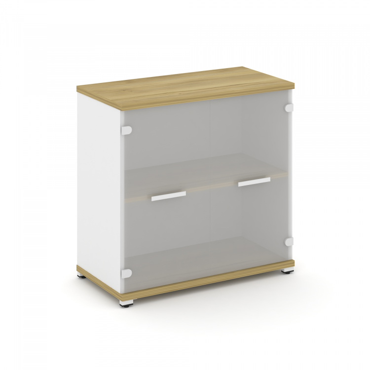 Concept Шкаф 1 широкая секция, 2 ниши CN.STS.E-213 SM W Дуб Винченцо/Белый Бриллиант/Металл Белый/Са