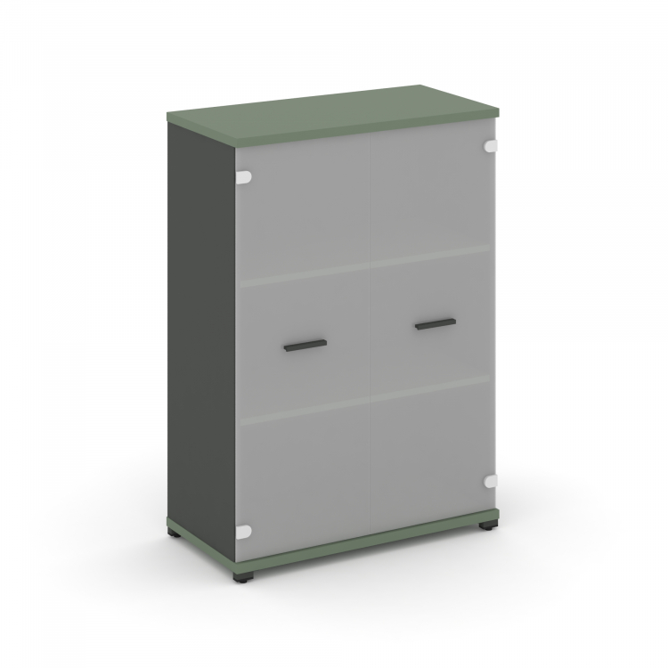 Concept Шкаф 1 широкая секция, 3 ниши CN.STS.E-316 SM A Кобо/Антрацит/Металл Антрацит/Сатин 836*420*