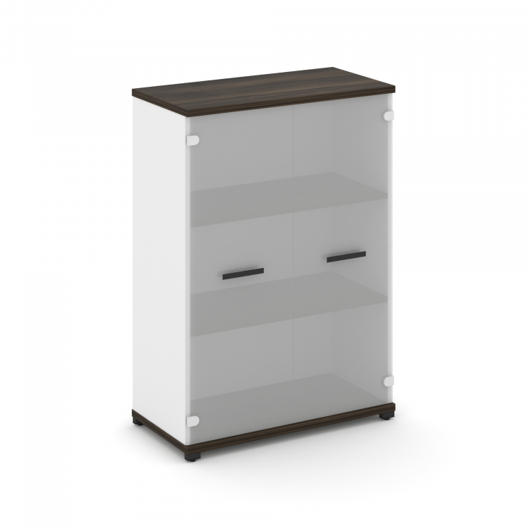 Concept Шкаф 1 широкая секция, 3 ниши CN.STS.E-316 SM B Дуб Мали/Белый Бриллиант/Металл Черный/Сатин