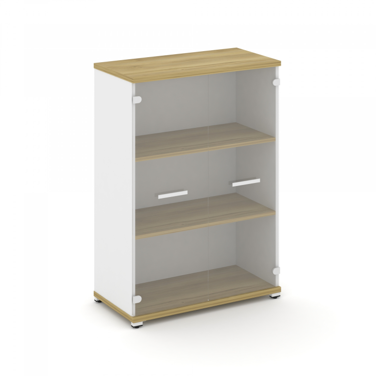 Concept Шкаф 1 широкая секция, 3 ниши CN.STS.E-316 SP W Дуб Винченцо/Белый Бриллиант/Металл Белый/Пр